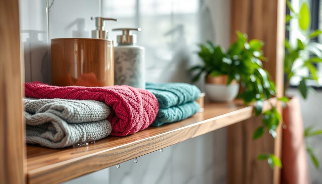 Waterproofing bathroom shelves