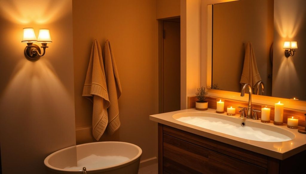 ambient lighting in bathroom