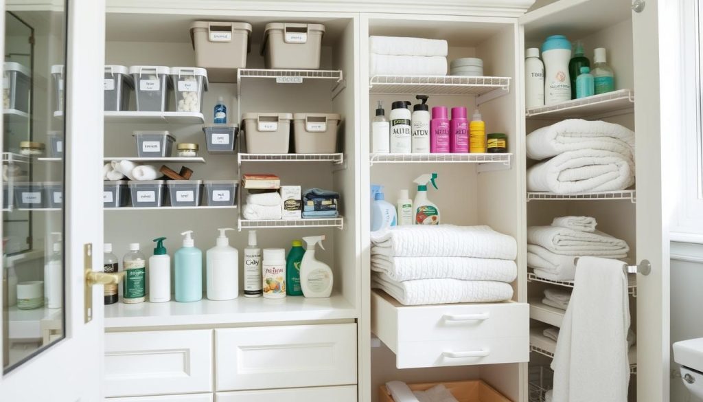 bathroom cabinet organizers