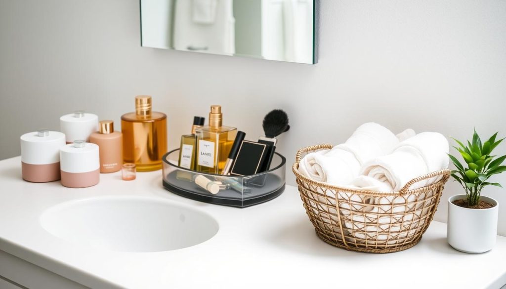 bathroom counter organization