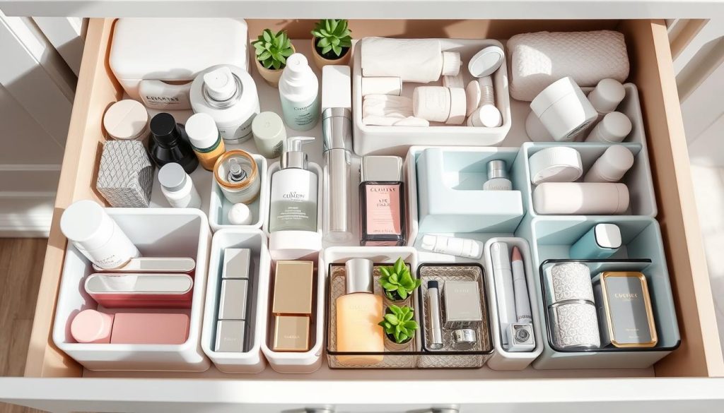 bathroom drawer organization