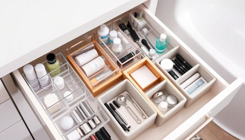 bathroom drawer organizers