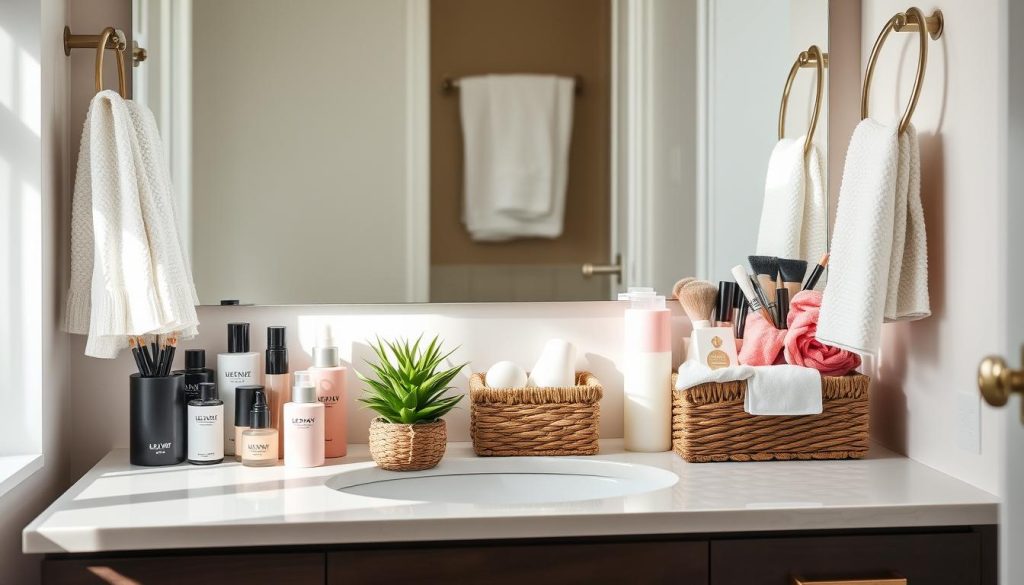 bathroom vanity organization