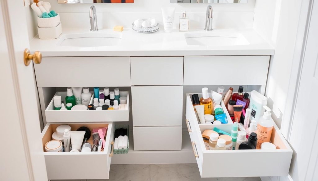 decluttering bathroom drawers