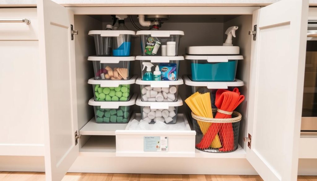 kitchen organization under sink