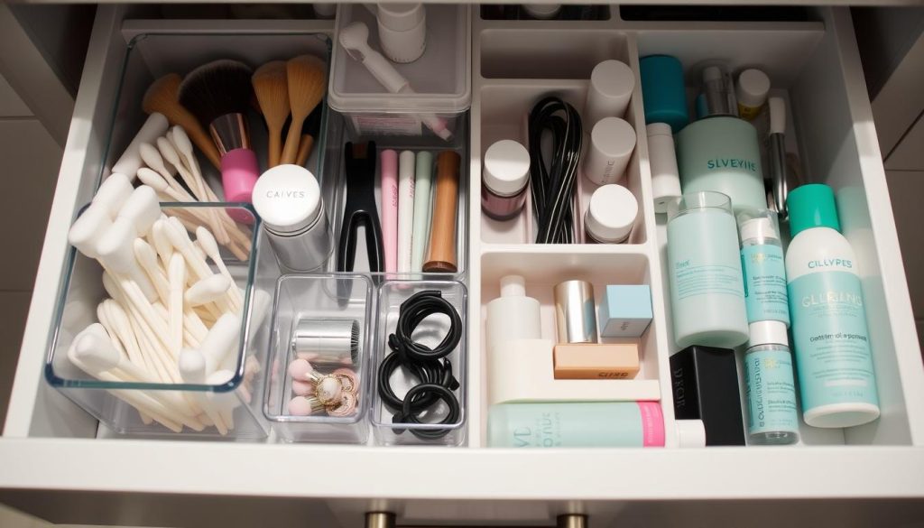 organized bathroom drawer