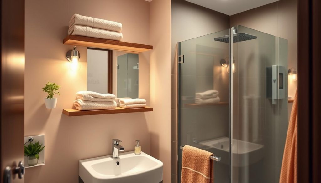 small bathroom design with space-saving solutions