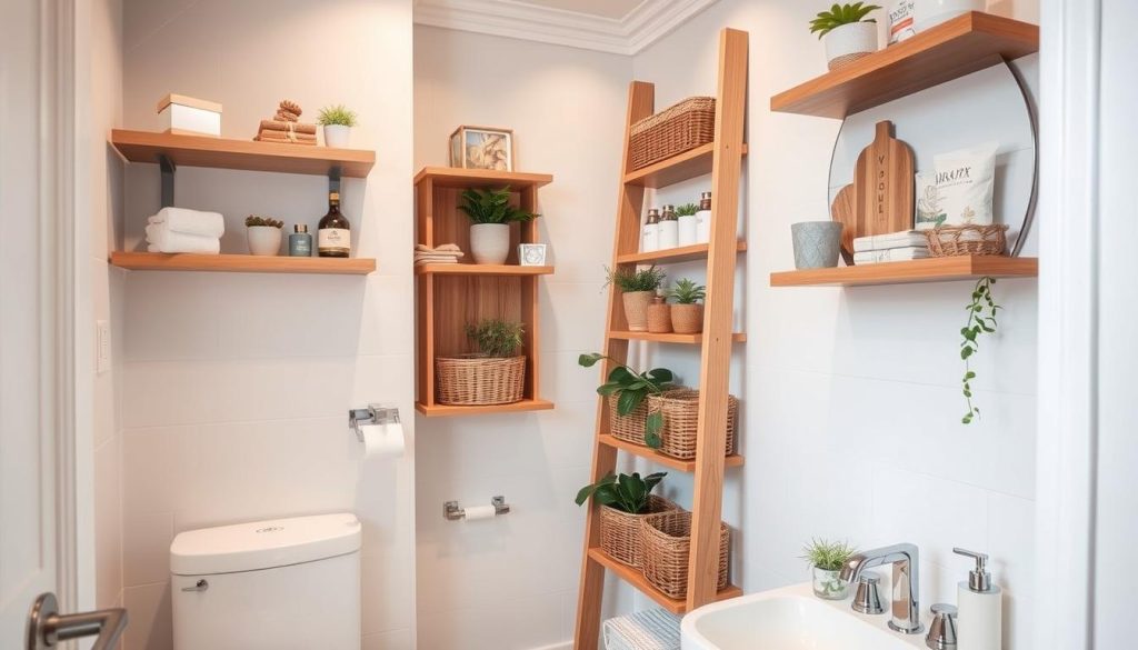 small bathroom shelving hacks