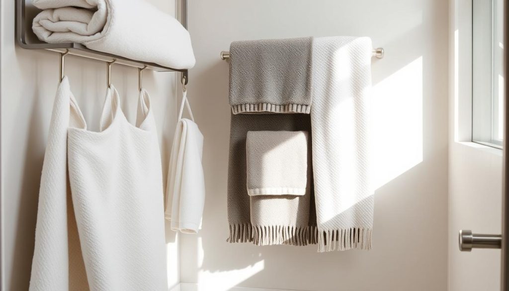 space-saving towels for compact bathrooms