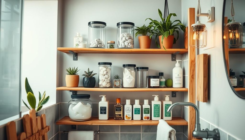 sustainable bathroom organization