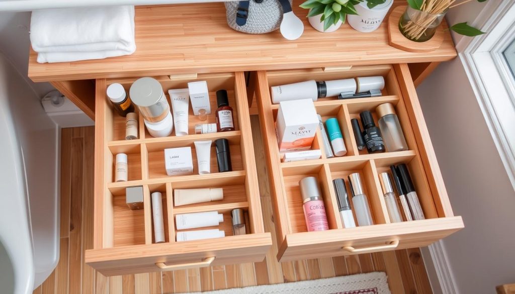 Bamboo drawer organizers