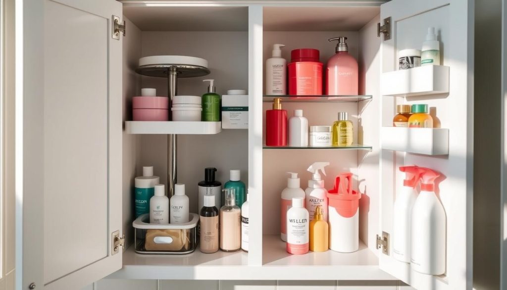 Bathroom Cabinet Organization