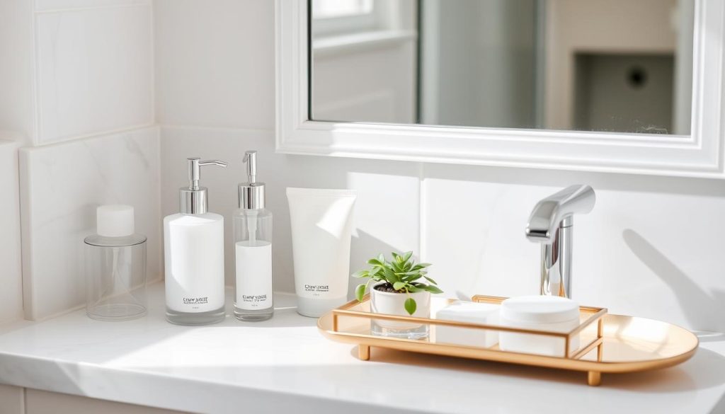 Bathroom countertop decluttering tips