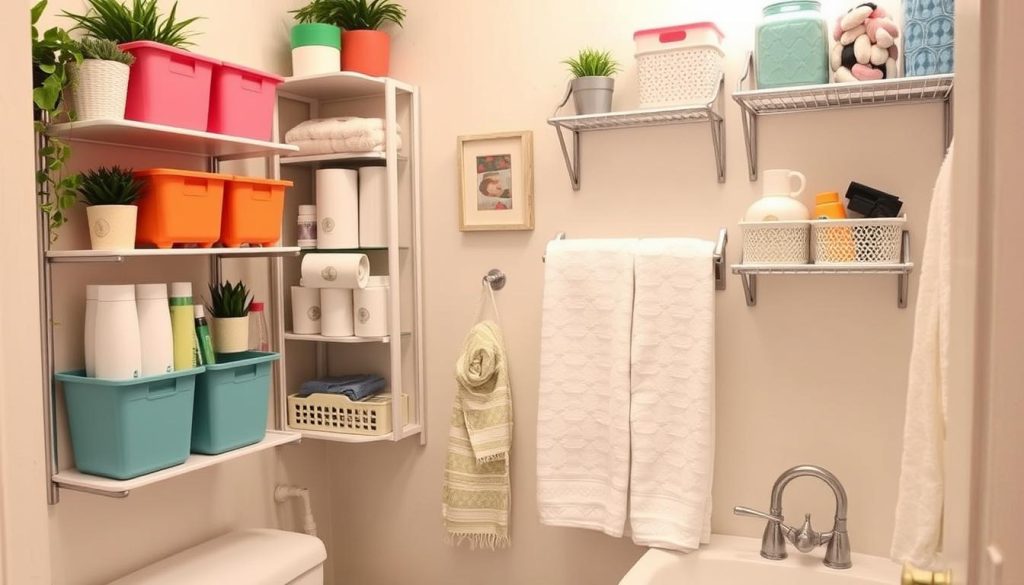 Budget-friendly bathroom organization