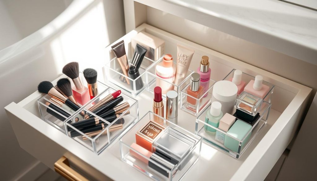 Compact cosmetic organizers