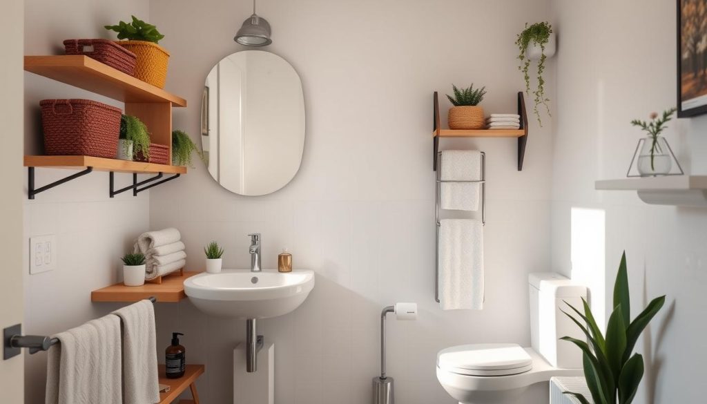 Creative apartment bathroom storage