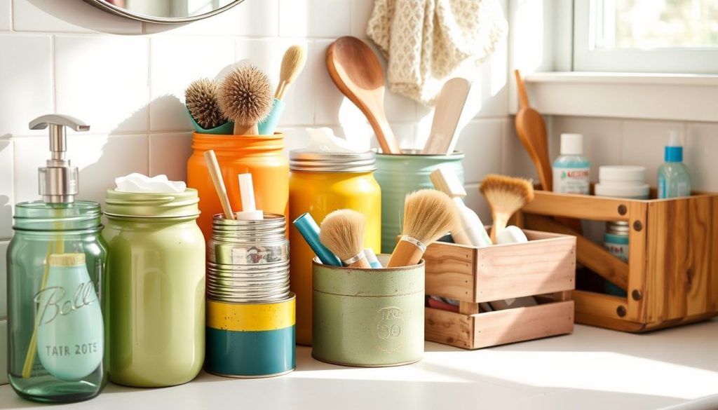 DIY storage containers for bathroom organization