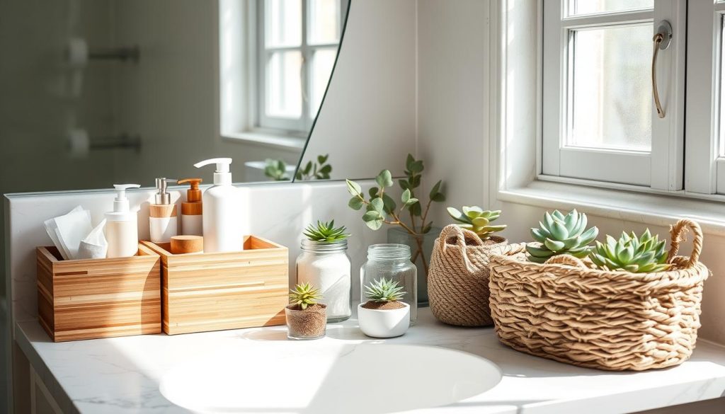 Eco-friendly bathroom organization