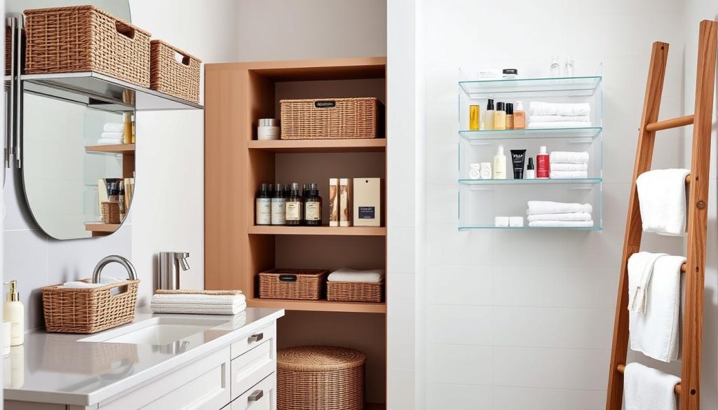 Efficient bathroom storage solutions