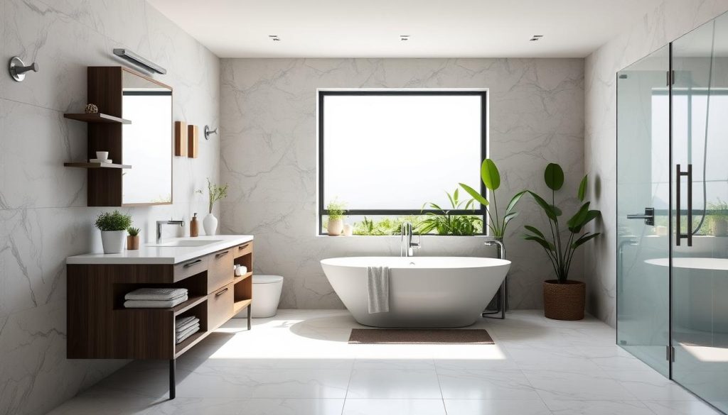 Functional design in bathroom