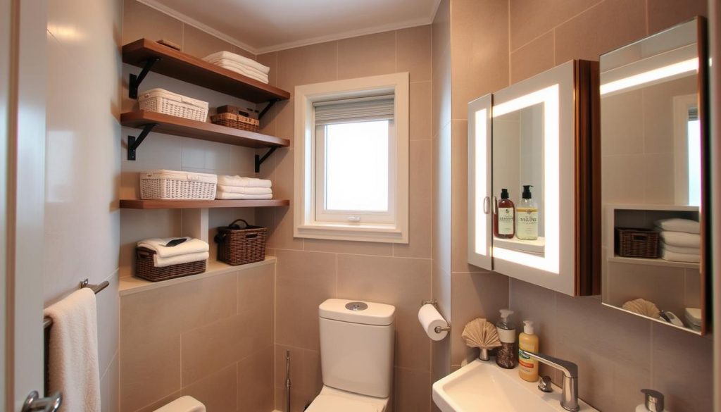 Hidden bathroom storage solutions