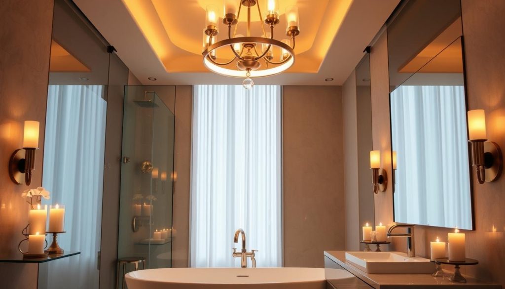 Luxurious bathroom lighting