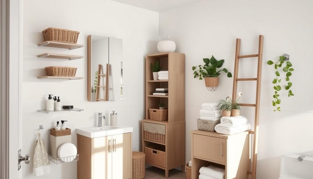 Multifunctional bathroom storage