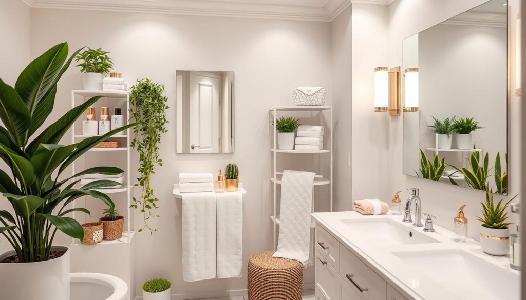 Organized and beautiful bathroom