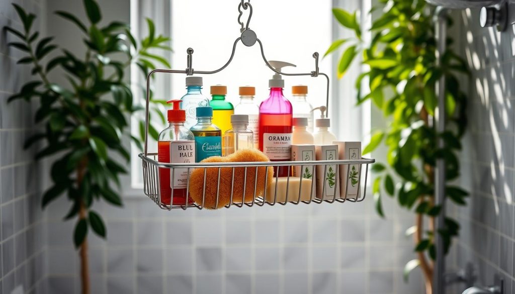 Over-the-shower caddy organization