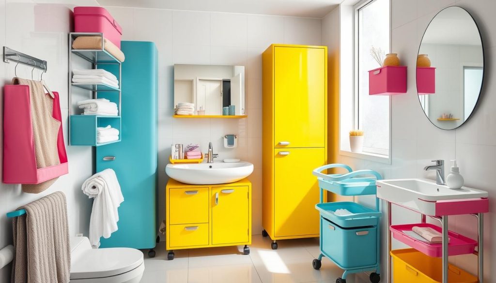 Portable bathroom organizers for renters