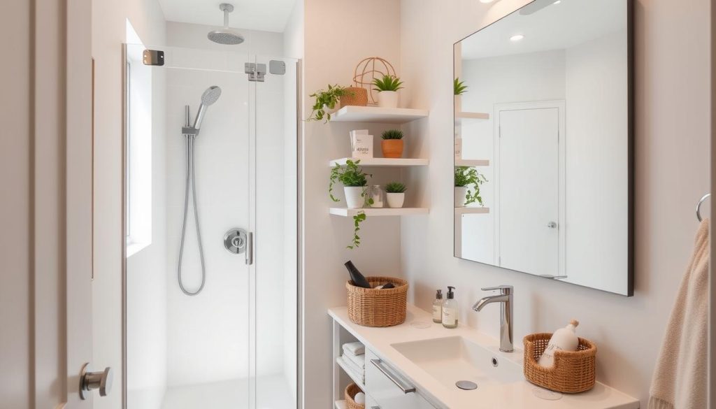 Small bathroom design with space-saving ideas