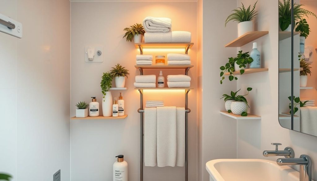 Small bathroom storage safety