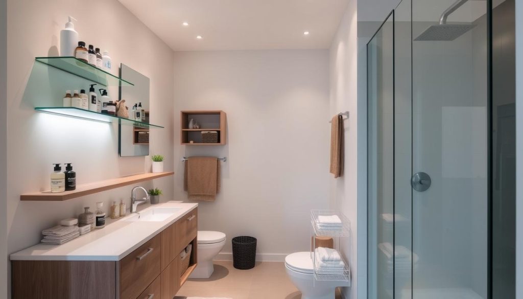 Smart storage solutions for family bathrooms