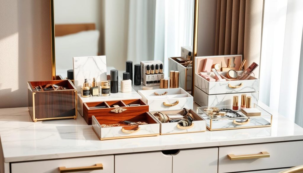 Stylish vanity organizers