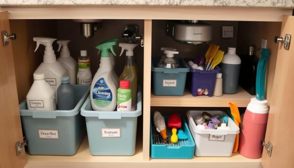 Under-sink organization zones