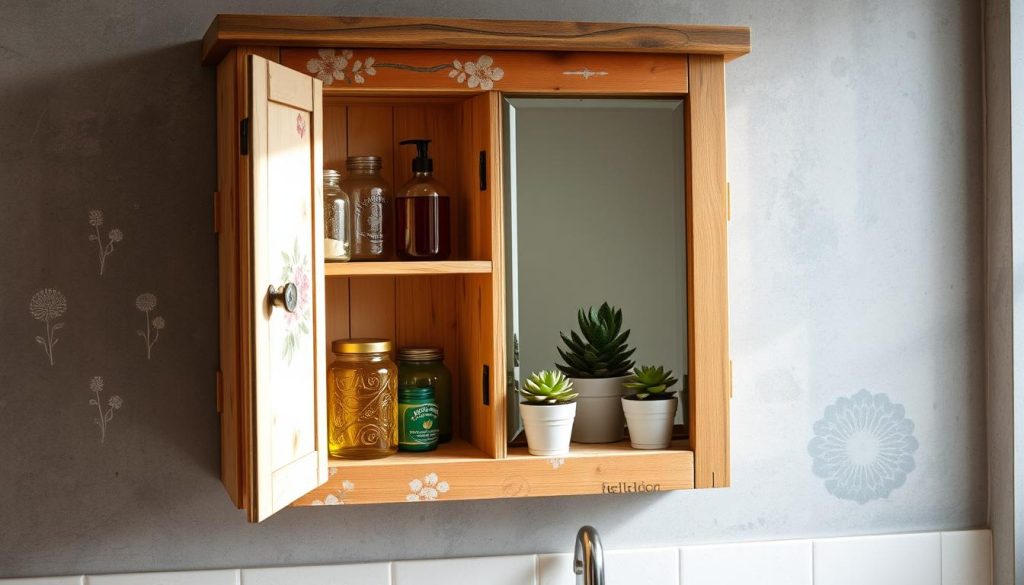 Upcycled medicine cabinet