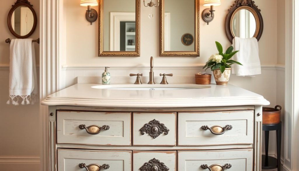 Vintage dresser bathroom vanity