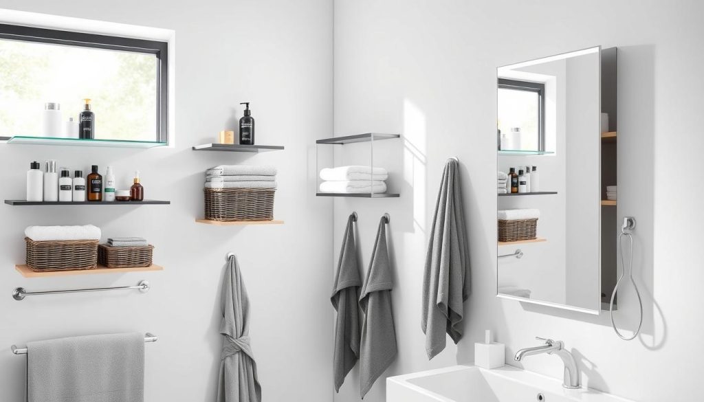 Wall-mounted bathroom storage solutions