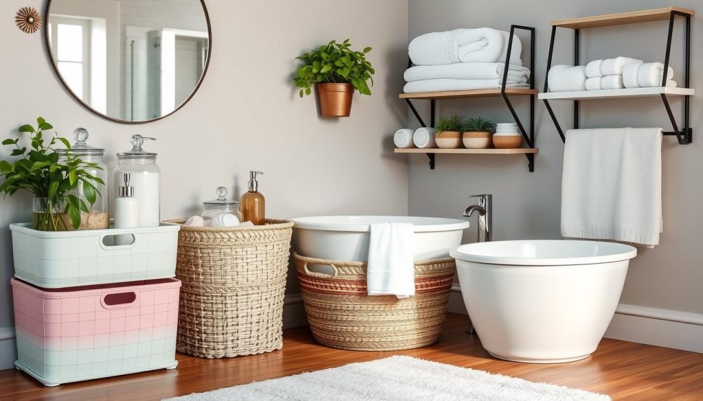 aesthetic touches for bathroom organization