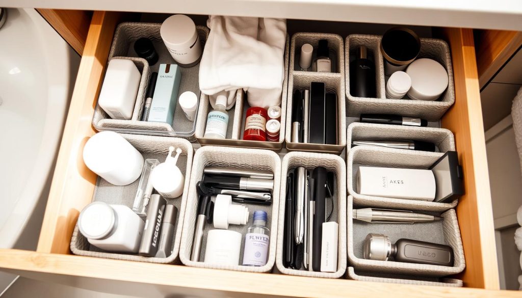 bathroom drawer organizers