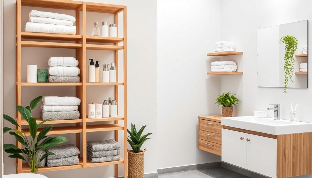 bathroom shelving units