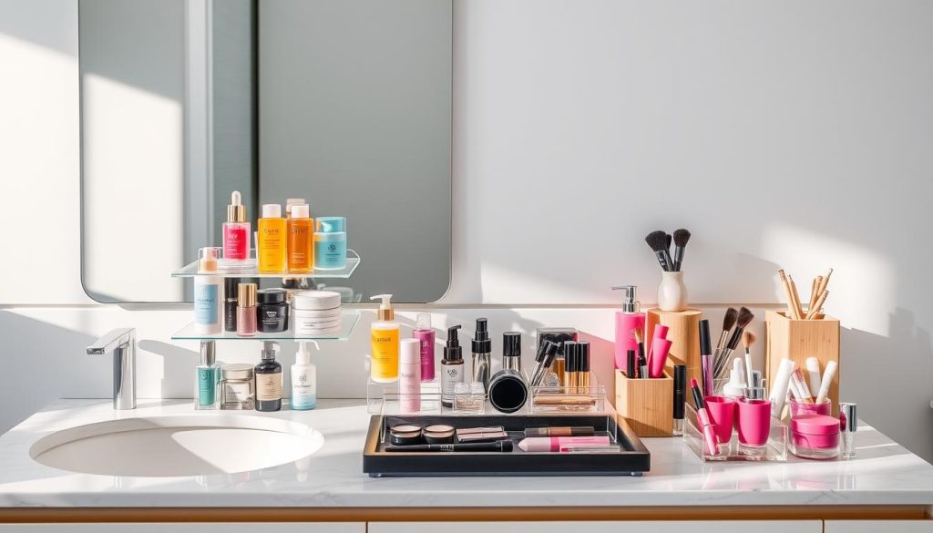 countertop organizers for toiletries and cosmetics