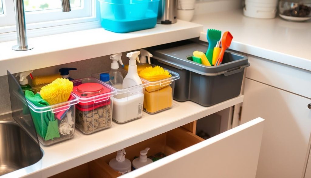 decluttering under kitchen sink