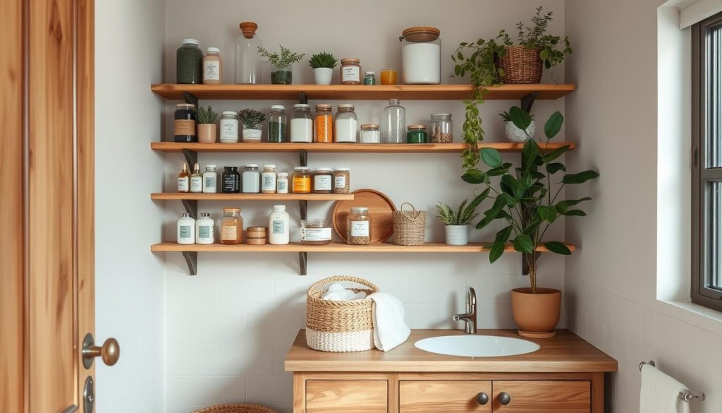 eco-friendly bathroom organization