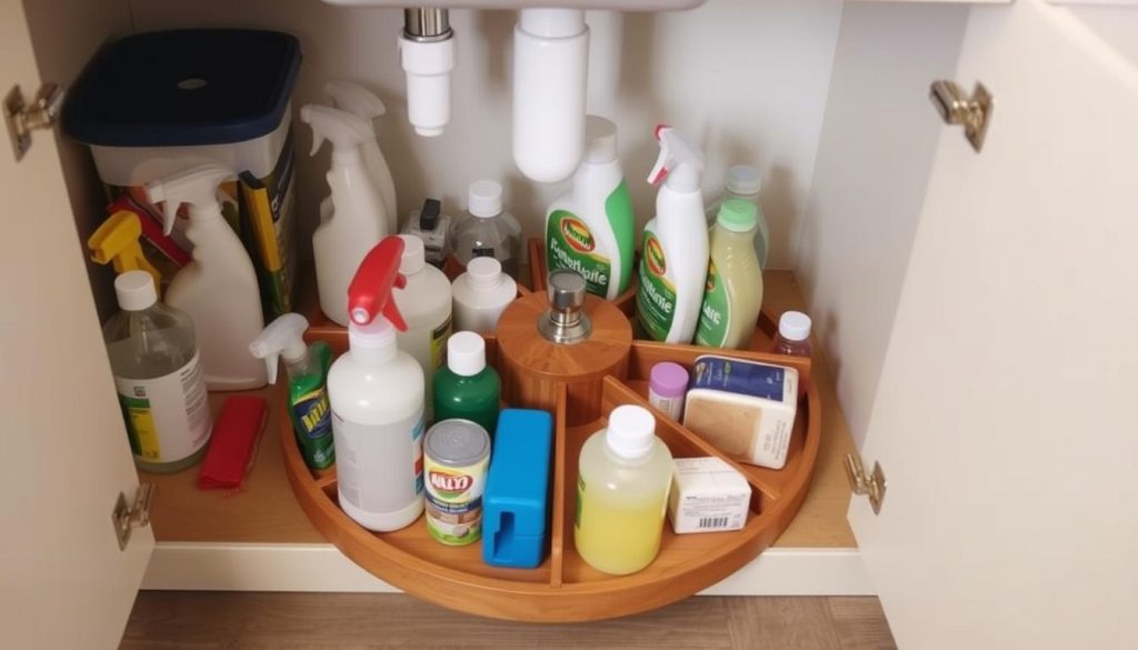 lazy Susan under-sink storage