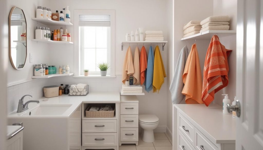 maintaining organized bathroom