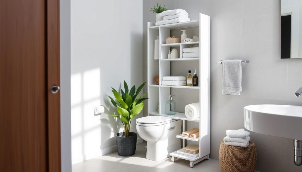 portable bathroom shelving