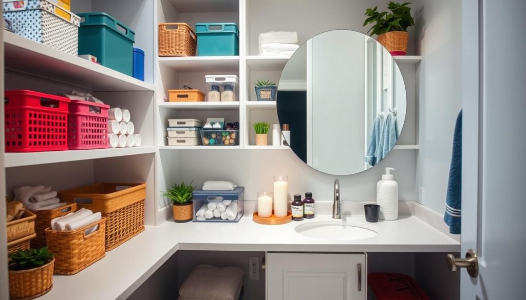 small bathroom organization