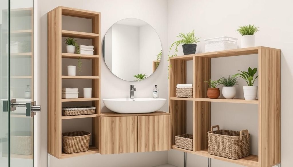 space-saving bathroom storage